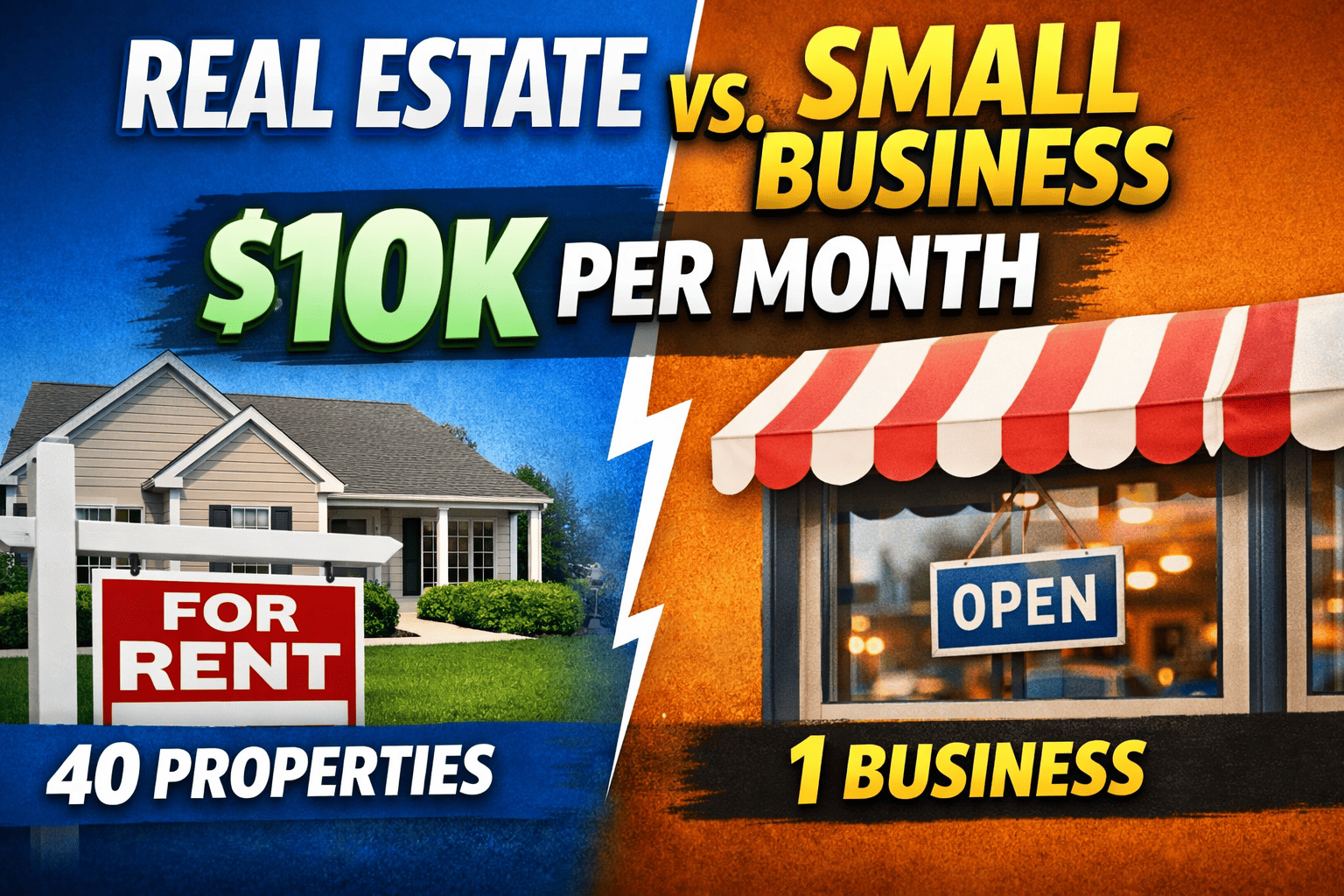 Real Estate vs Small Business: What It Takes to Make $10K/Month