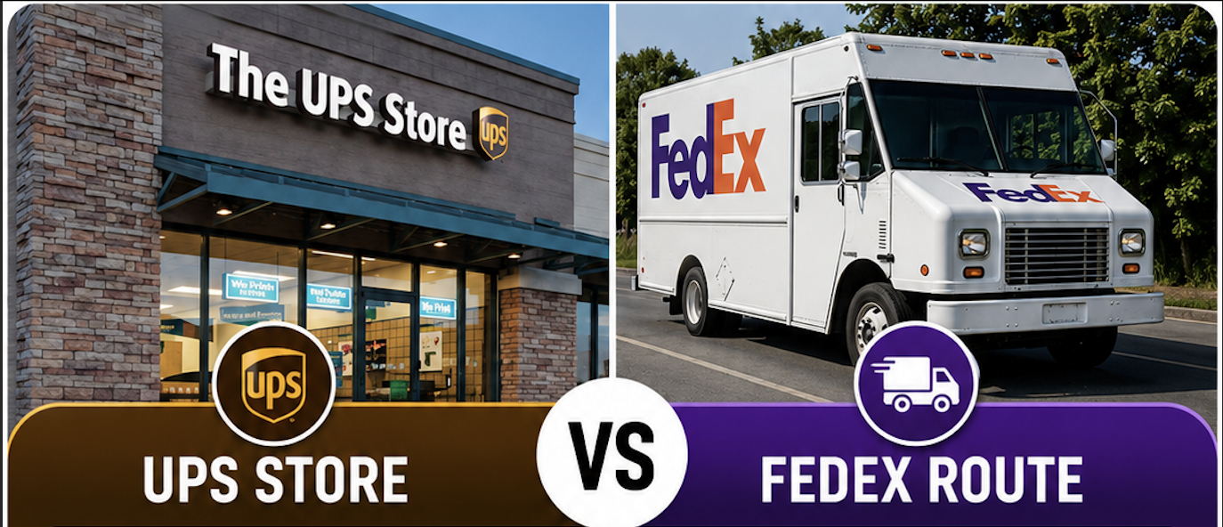 UPS Store vs FedEx Route